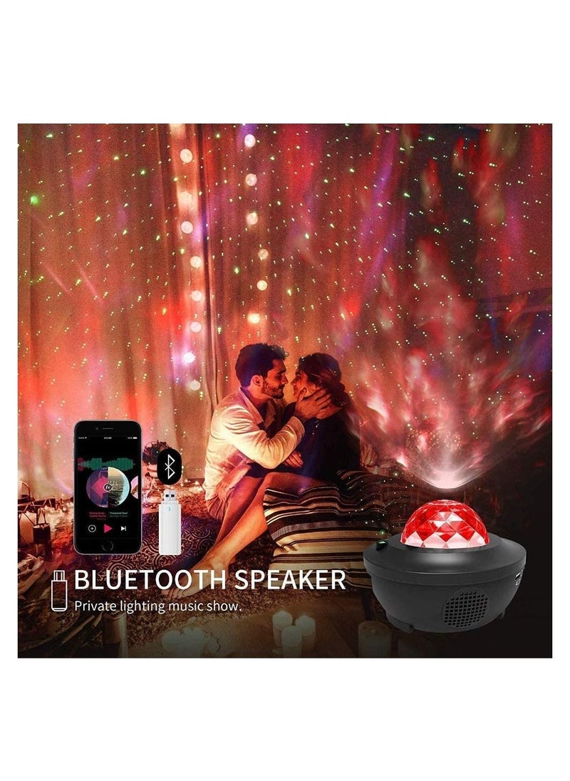 Dubkart DUBKART Star Light Projector Led Night Light, 2 In 1 Starry Light & Ocean Wave Projector With Remote Control 10 Colors Changing Music Player With Bluetooth Dimmable, Best Gift For Kids & Adults  - Image 4