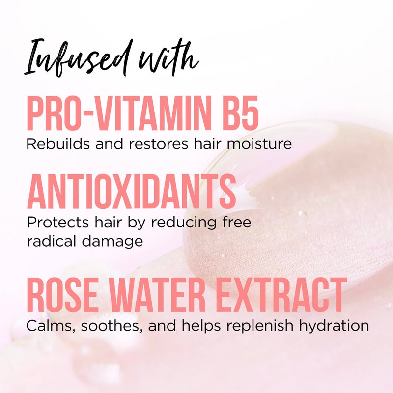 Pantene Sulfate Free Shampoo and Conditioner Set, Rose Water, Soothing and Moisturizing, Infused with Vitamin B5, for all Hair Types, Safe for Color Treated Hair, Pro-V Blend, 17.9 Fl Oz Each, 2 Pack - Image 3