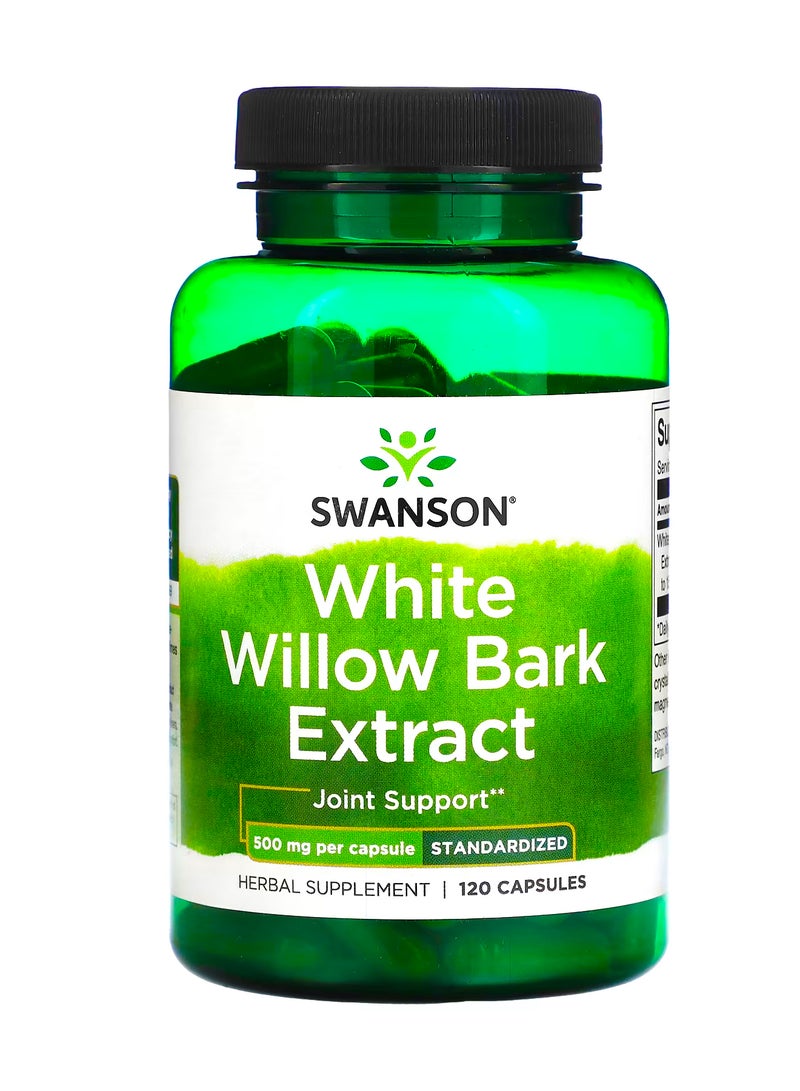 سوانسون مستخلص لحاء الصفصاف الأبيض ، 500 ملجم ، 120 كبسولة