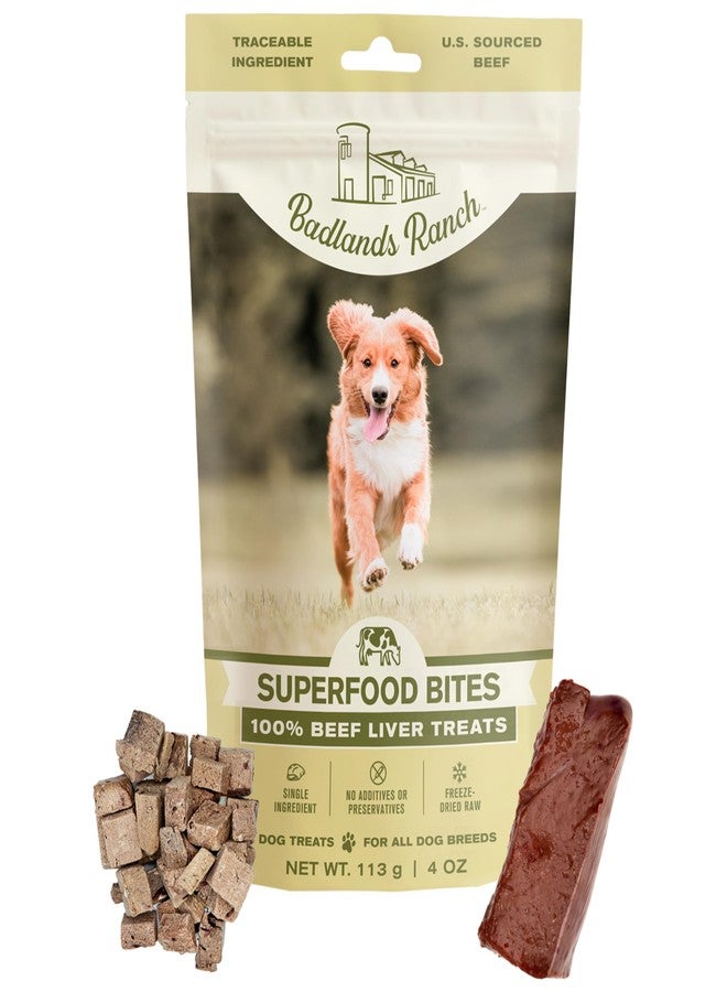 BADLANDS RANCH by Katherine Heigl – Superfood Bite Freeze-Dried Raw Beef Liver Dog Treats – High Protein Single-Ingredient Snacks for Training, Rewards & Daily Wellness - Image 1
