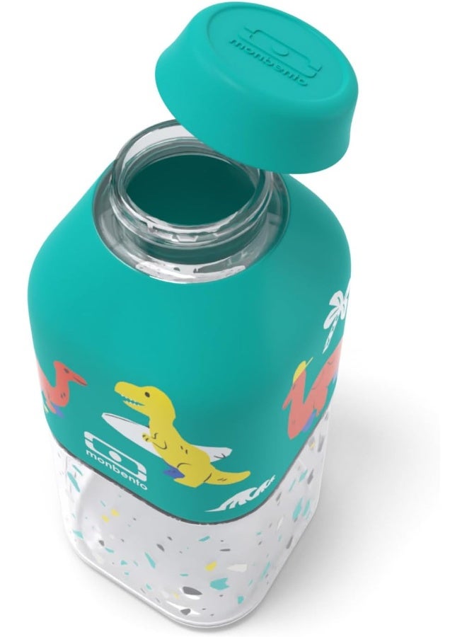 monbento - Boy's and Girl's MB Positive S Blue Dino Water Bottle - Children's Bottle for School, Sport, Picnic - Mini Plastic Bottle 330 ml Airtight - BPA Free - Blue Dinosaur Design - Image 2