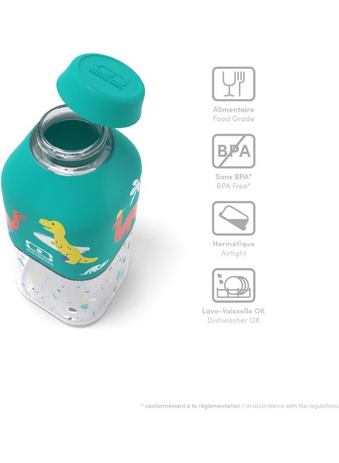 monbento - Boy's and Girl's MB Positive S Blue Dino Water Bottle - Children's Bottle for School, Sport, Picnic - Mini Plastic Bottle 330 ml Airtight - BPA Free - Blue Dinosaur Design - Image 3