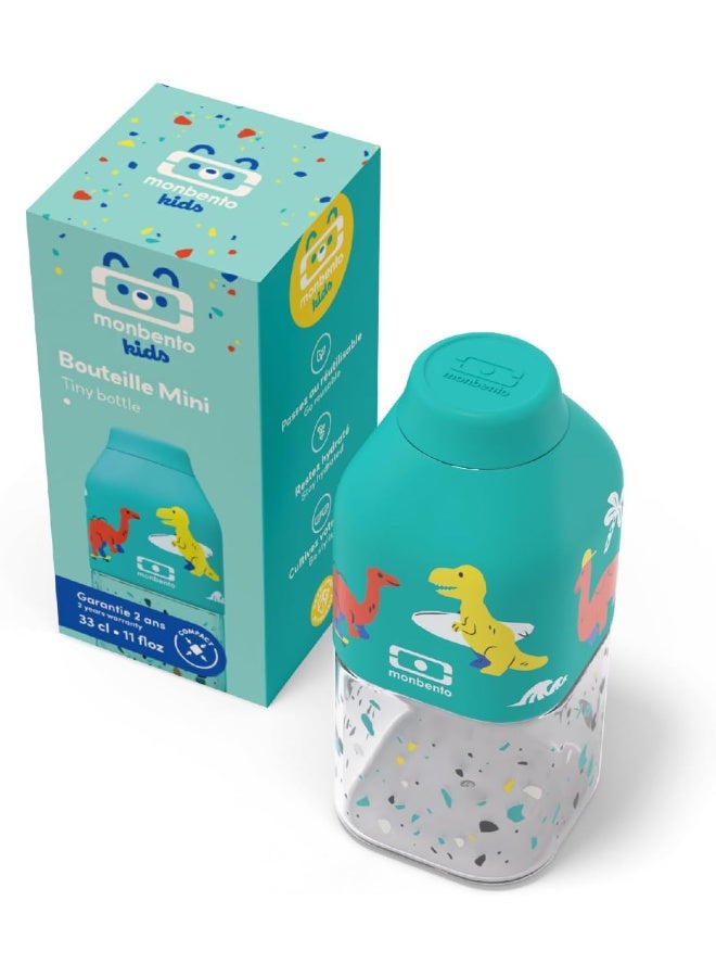 monbento - Boy's and Girl's MB Positive S Blue Dino Water Bottle - Children's Bottle for School, Sport, Picnic - Mini Plastic Bottle 330 ml Airtight - BPA Free - Blue Dinosaur Design - Image 5