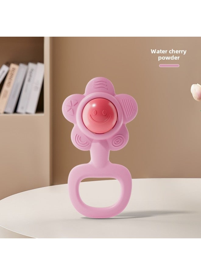 Hammer Baby Early Childhood Toy Children's Small Rattle Bells Newborn Baby's Grasping And Chasing Vision Training Can Bite Boiled Bell-Color:With Ring-sunflower Teether Rattle  - Image 1