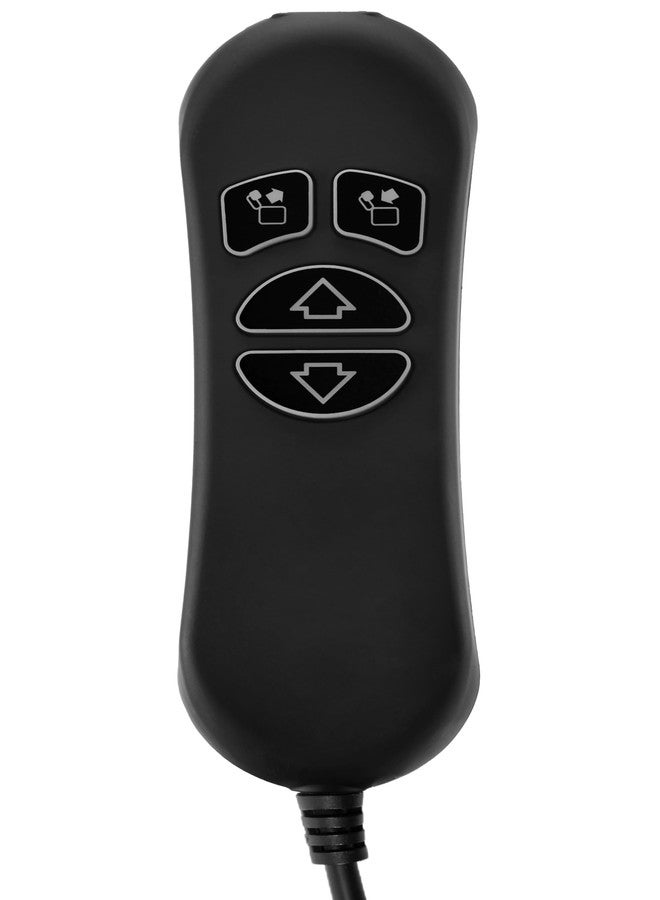 Hommoat 4 Lighted Button Remote Replacement with 5 Pin and USB Charge Port for Dual Motor Power Lift Recliner Chair CD006 (Black) - Image 1