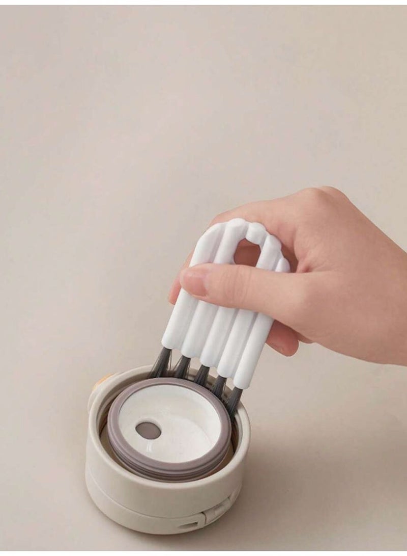 HPRT 5pcs Bendable Cleaning Brush, Soft PP Bristles Multifunctional Keyboard Cleaner for PC, Kitchen & Home Desktop (White) - Image 4