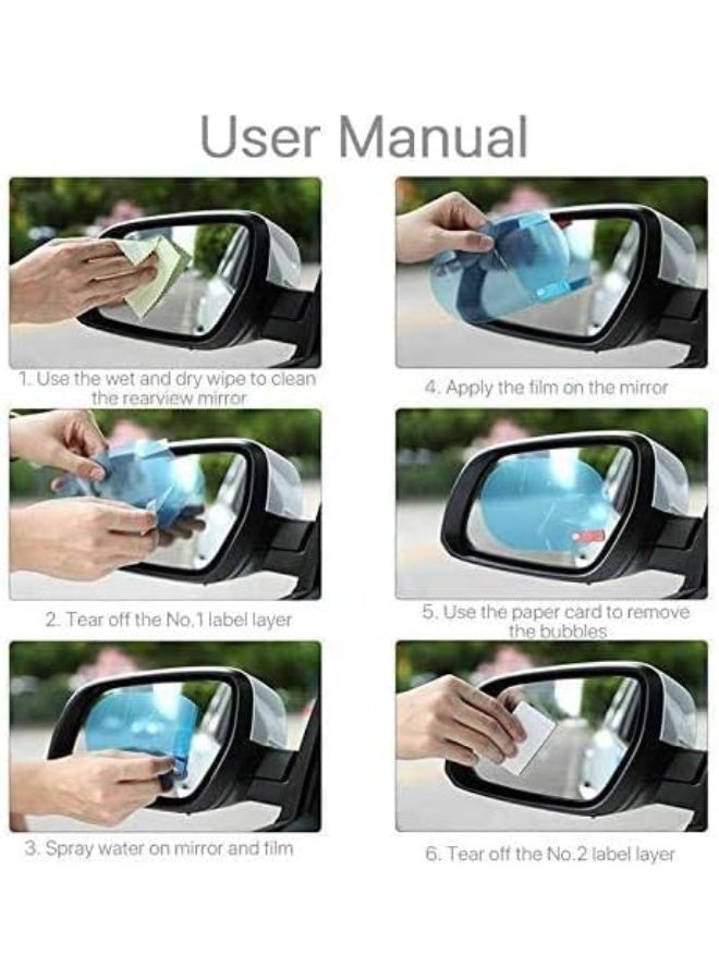 sticker Film Window Mirror car anti Fog and Rain 135 X 90 MM - Image 3