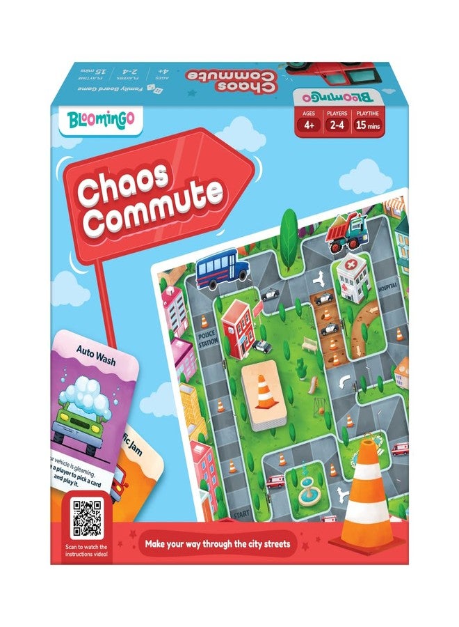 Bloomingo Chaos Commute Strategy Board Game – Exciting Family Time | Gift for Kids | Develop Planning, Decision-, Problem-Solving & Critical Thinking | Fun Traffic Adventure Game | Ages 4+ - Image 1