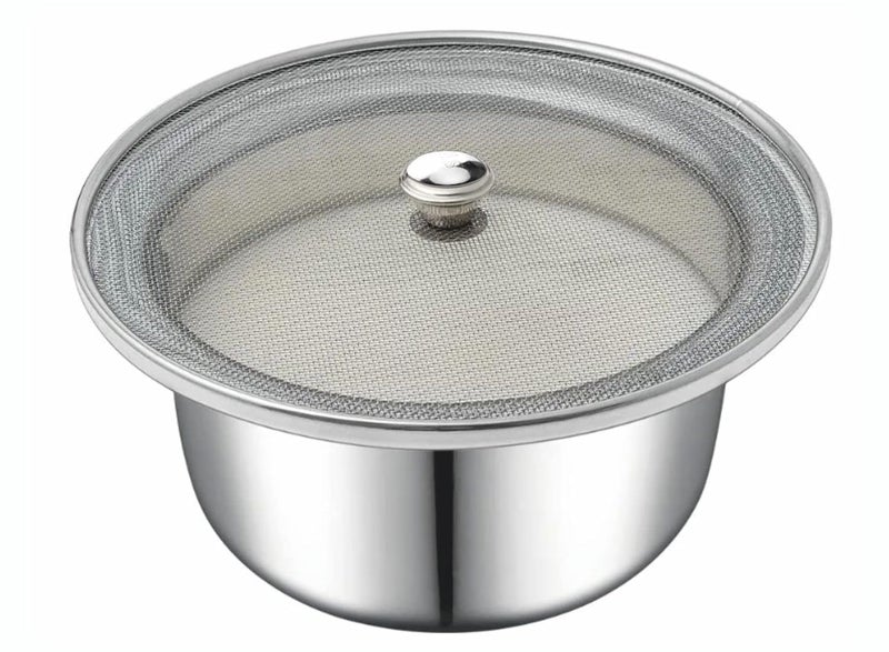 DESCTIDY غطاء متعدد الاستخدامات من الفولاذ المقاوم للصدأ / غطاء طعام / غطاء حليب / غطاء فواكه مع مقبض من الفولاذ المقاوم للصدأ شبكة مفردة رقم 10 - Image 2