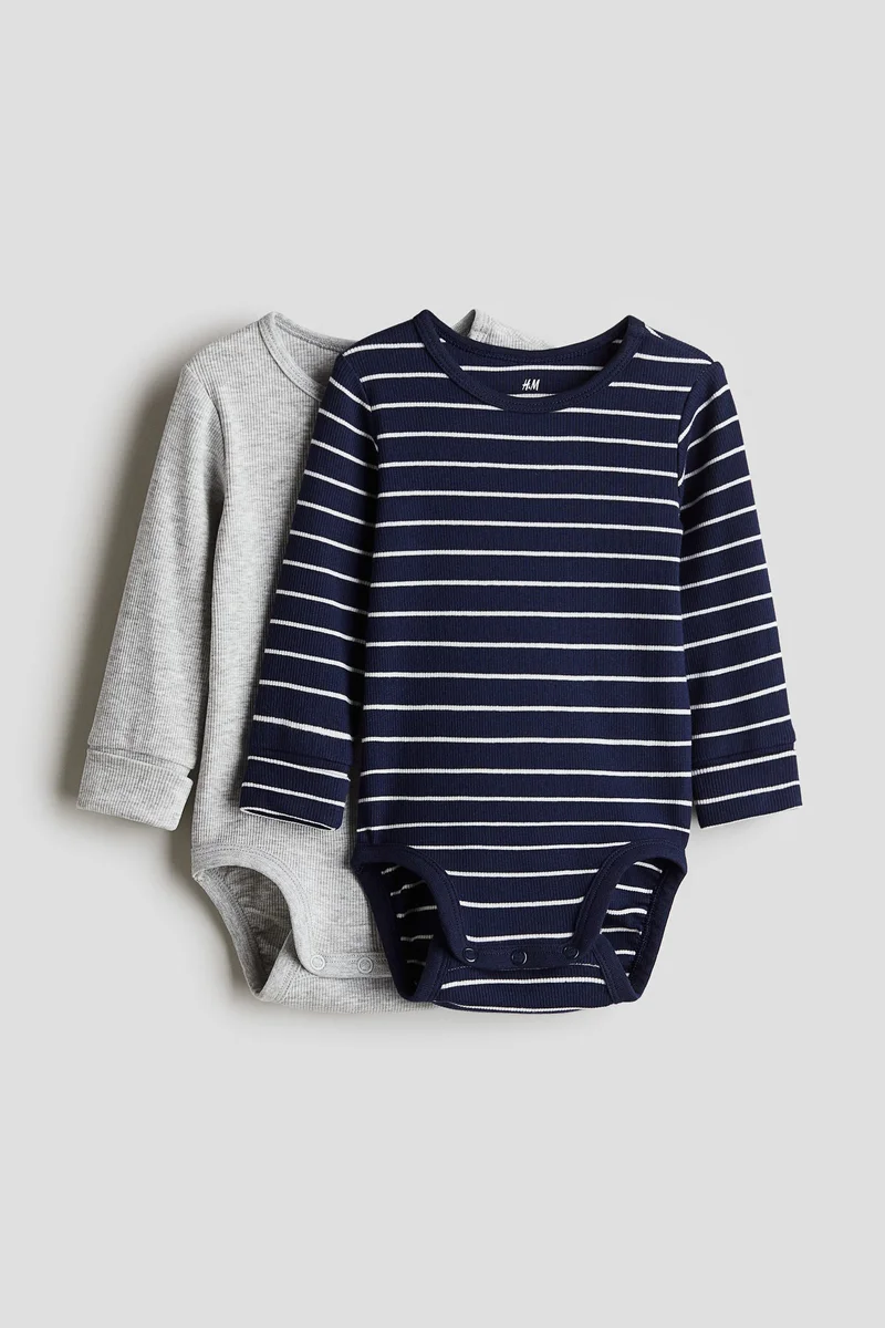 H&M 2-Pack Long-Sleeved Bodysuits