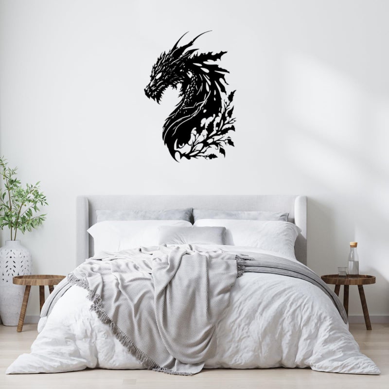DAECHAO Dragon Metal Wall Decor Medieval Fantasy Art for Bedroom Living Room Office Man Cave, Room Decorations for Men Ideal Gifts for Dragon Lovers - Image 4
