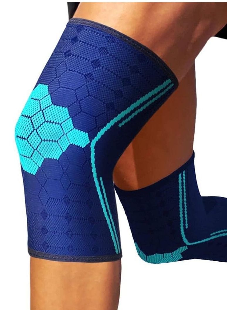Generic Knee Compression Sleeves by (Pair) – Joint Protection and Support for Running, Sports, Knee Pain Relief – Knee Brace for Men and Women – Innovative Breathable Elastic Blend --L - Image 1