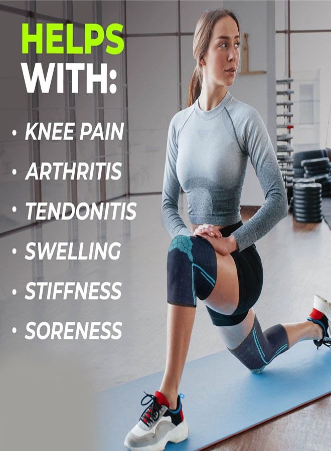 Generic Knee Compression Sleeves by (Pair) – Joint Protection and Support for Running, Sports, Knee Pain Relief – Knee Brace for Men and Women – Innovative Breathable Elastic Blend --L - Image 5