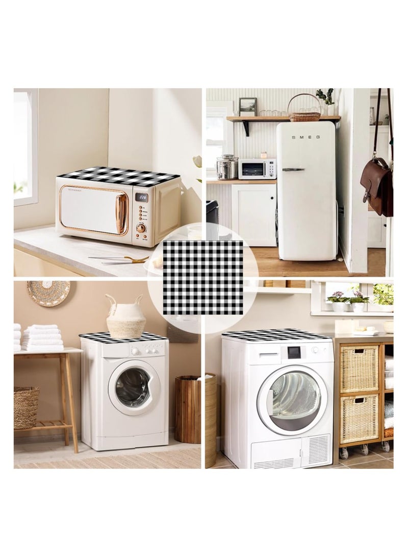 SYOSI حصيرة واقية علوية غير قابلة للانزلاق للغسالة والمجفف 2 قطعة | غطاء غسالة مقاوم للغبار للغسيل والمطبخ والمنزل | حماية متينة وأنيقة (25.6" × 23.6") - Image 5