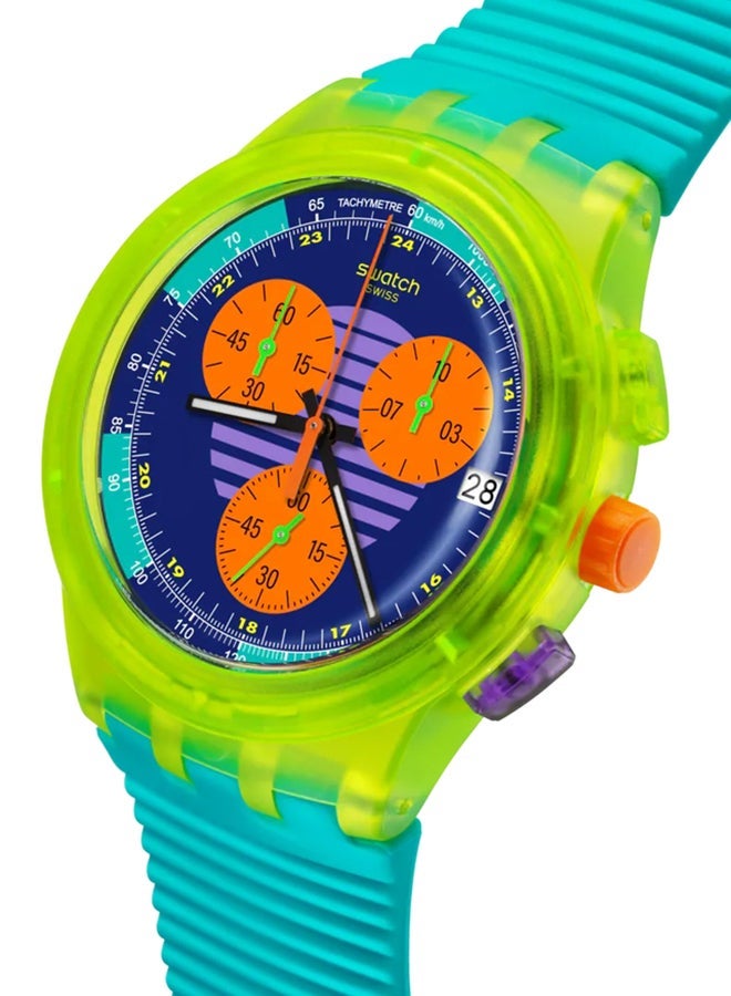 Swatch Unisex Watch Plastic Quartz SWATCH NEON WAVE - Image 2