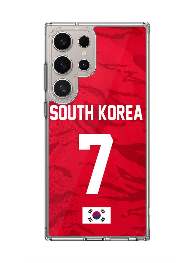 Stylizedd Classic Clear Case for Samsung Galaxy S23 Ultra , Hybrid Soft Case Flexible Edges Anti Drop TPU PC Gel Thin Transparent Cover [ Designed for Samsung Galaxy S23 Ultra ] - Football Team South 