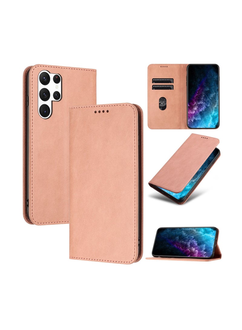 Suteni Flip Cover Card Slots Magnetic Leather Phone Case for Samsung 