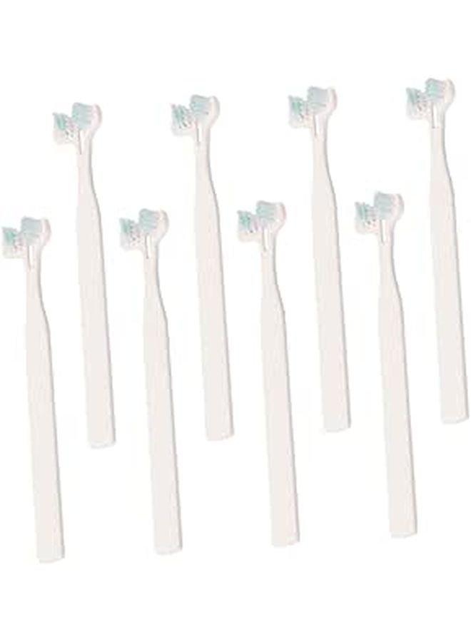 8PCS Dual Head Pet Toothbrush Set Soft Bristles For Dog Cat Oral Care Portable - Image 1