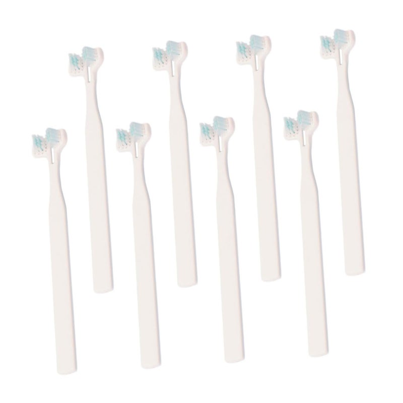 8PCS Dual Head Pet Toothbrush Set Soft Bristles For Dog Cat Oral Care Portable - Image 2
