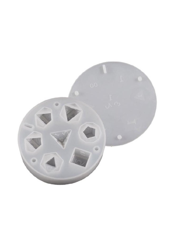 7 Styles Epoxy Resin Dices Moulds Silicone Resin Casting Polyhedron Game Dices Moulds Number Moulds for Diy Board Games - Image 1