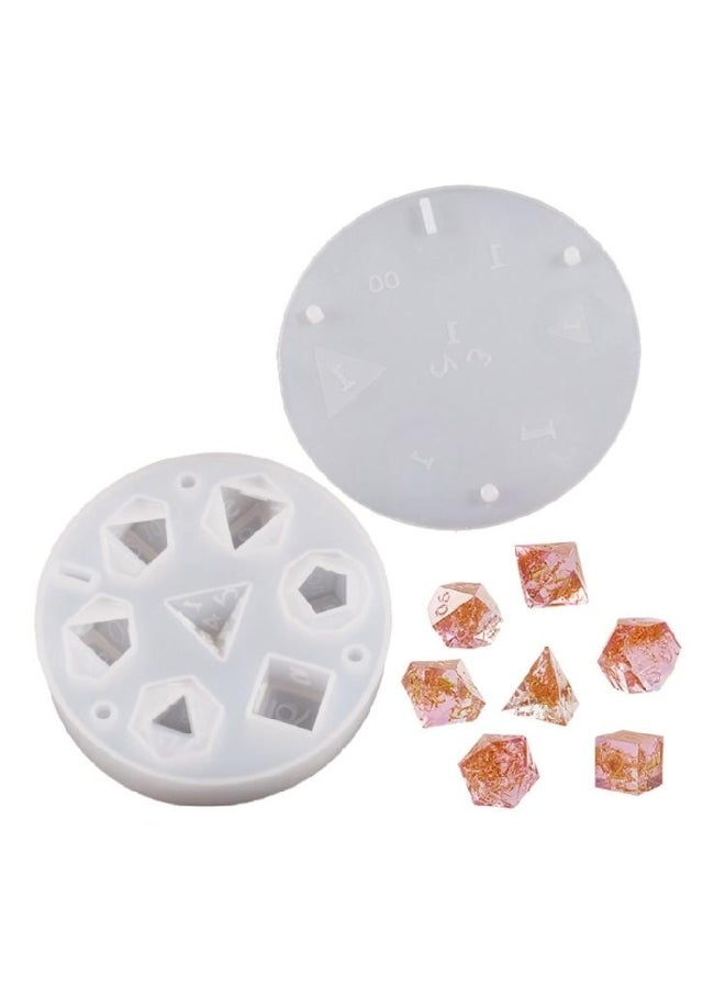 7 Styles Epoxy Resin Dices Moulds Silicone Resin Casting Polyhedron Game Dices Moulds Number Moulds for Diy Board Games - Image 5