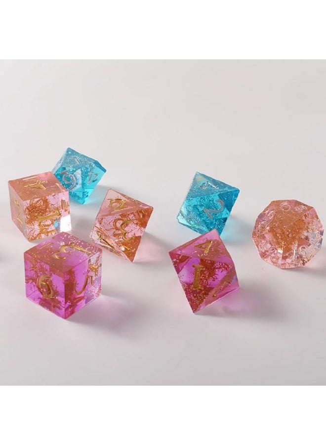 7 Styles Epoxy Resin Dices Moulds Silicone Resin Casting Polyhedron Game Dices Moulds Number Moulds for Diy Board Games - Image 3