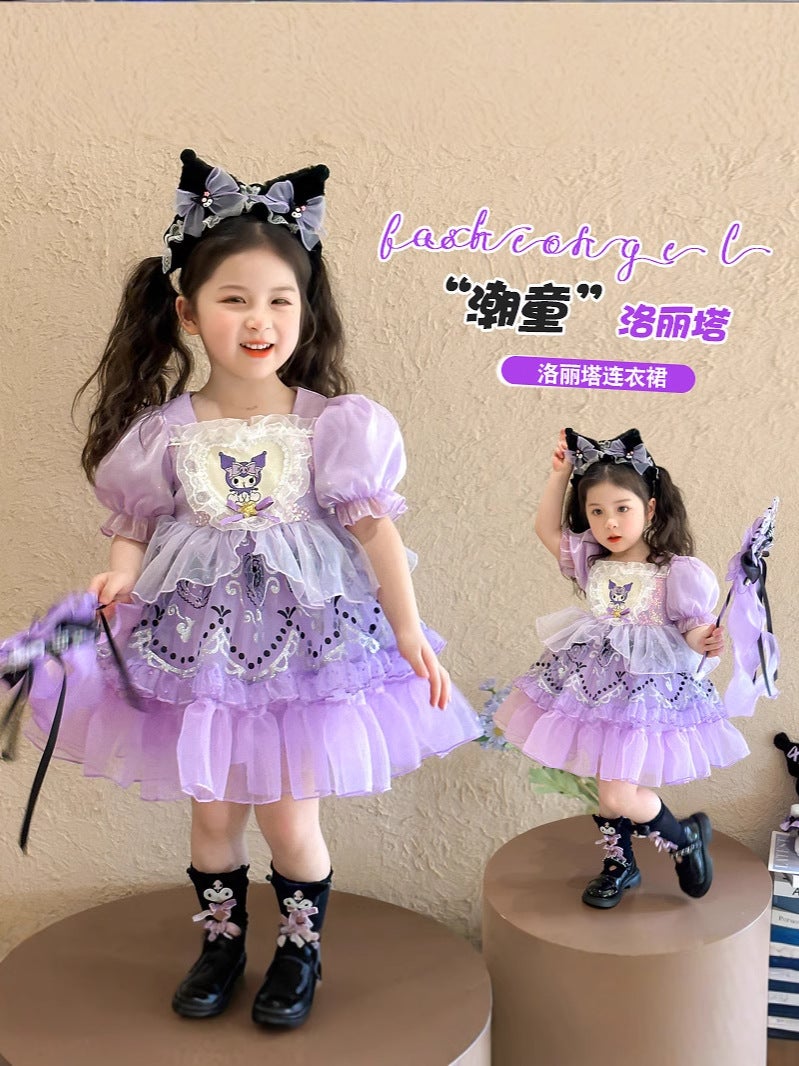 Girls' Dress Summer Children'S Stylistics Short-Sleeved Kulomi Lolita Women'S Treasure Summer Princess Dress - Image 2