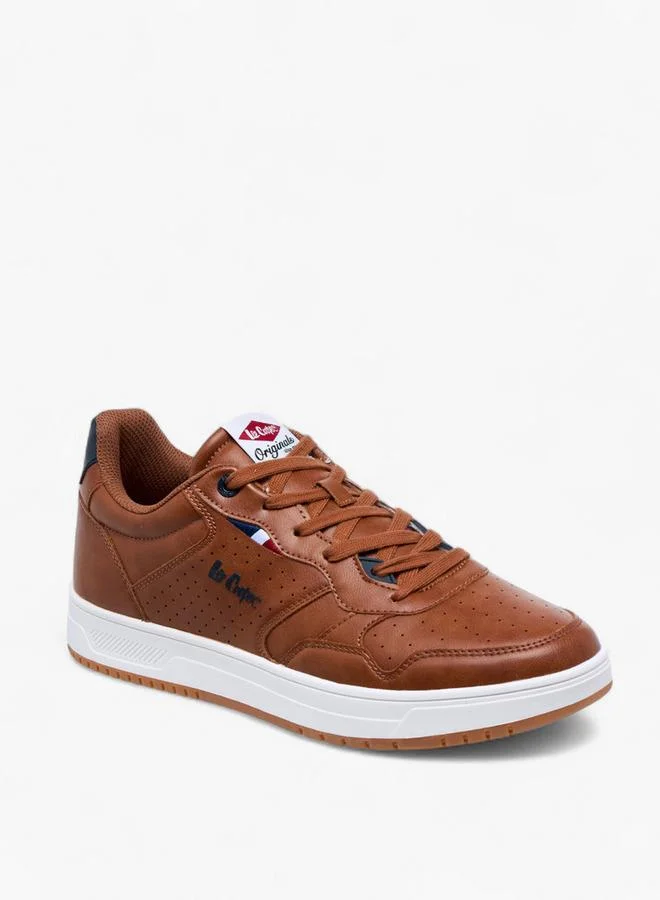 Lee Cooper Men's Perforated Panelled Lace-Up Sneakers