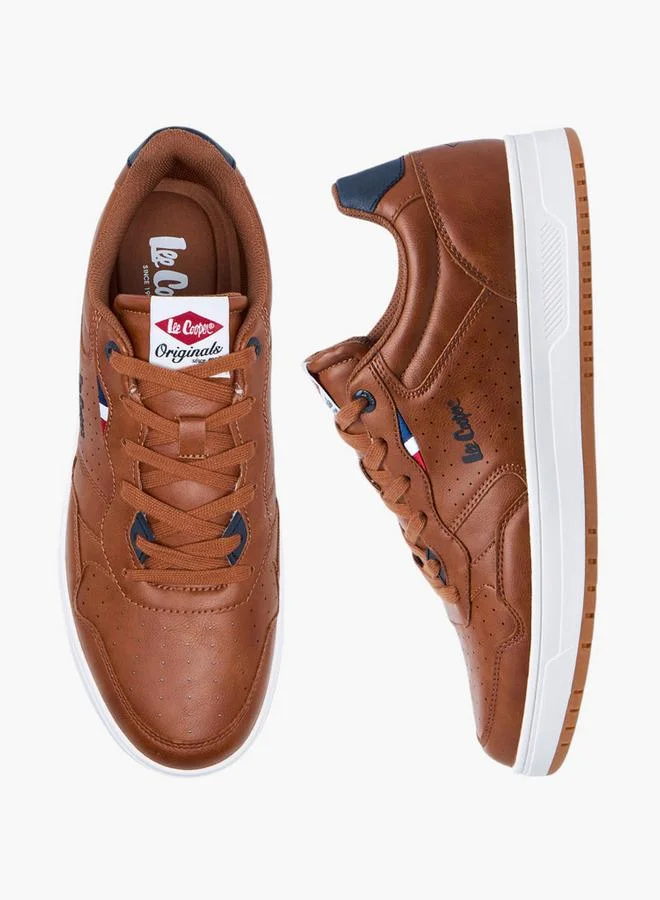 Lee Cooper Men's Perforated Panelled Lace-Up Sneakers