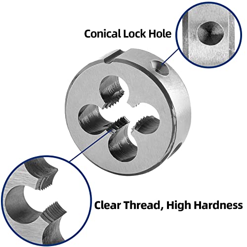 Burkit 2pcs Metric M2 Round Threading Die, M2 x 0.4 Machine Thread Die Right Hand - Image 4