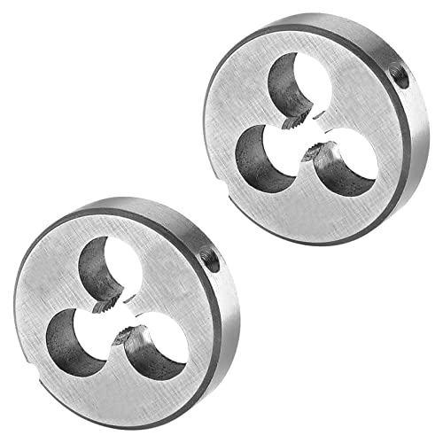 Burkit 2pcs Metric M2 Round Threading Die, M2 x 0.4 Machine Thread Die Right Hand - Image 1