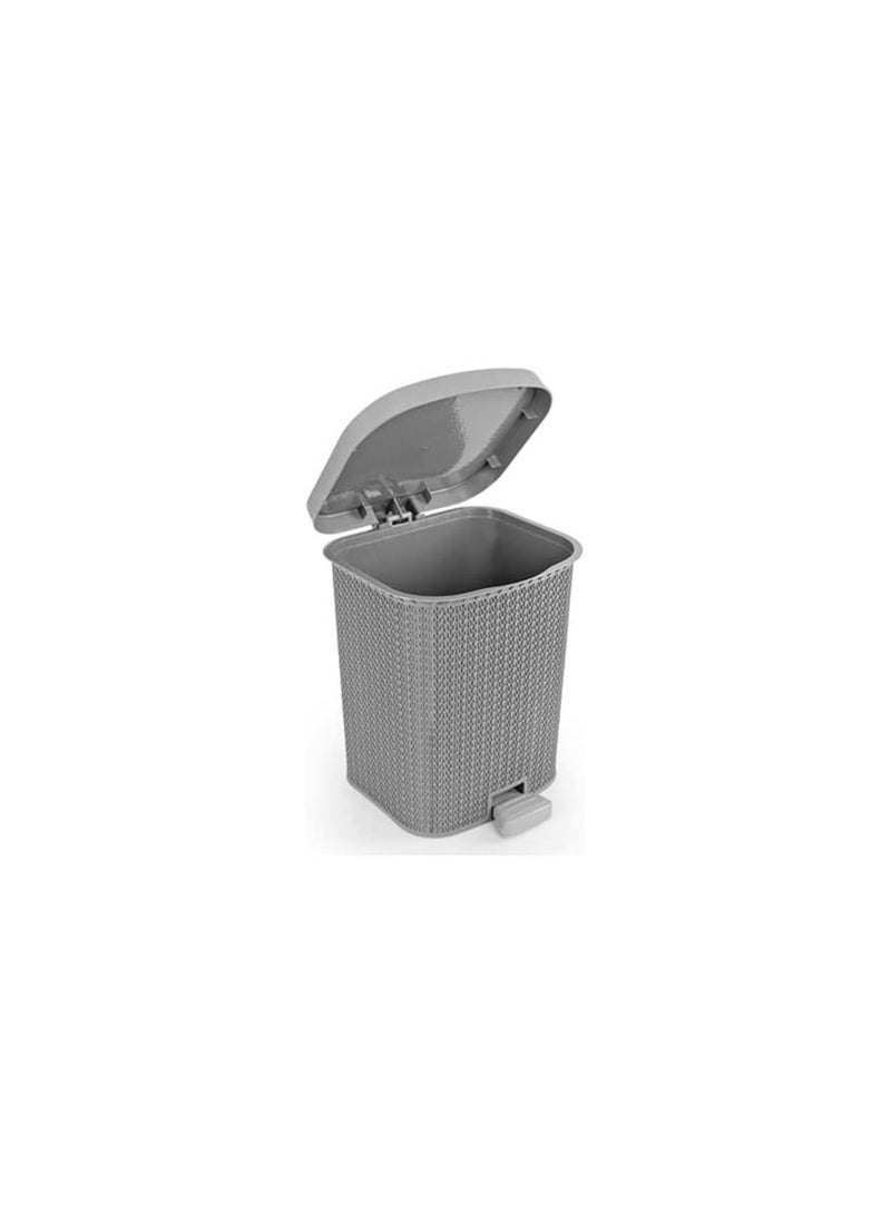 El Helal & Silver Star Palm trash can, medium size, gray 6221999653143  - Image 2