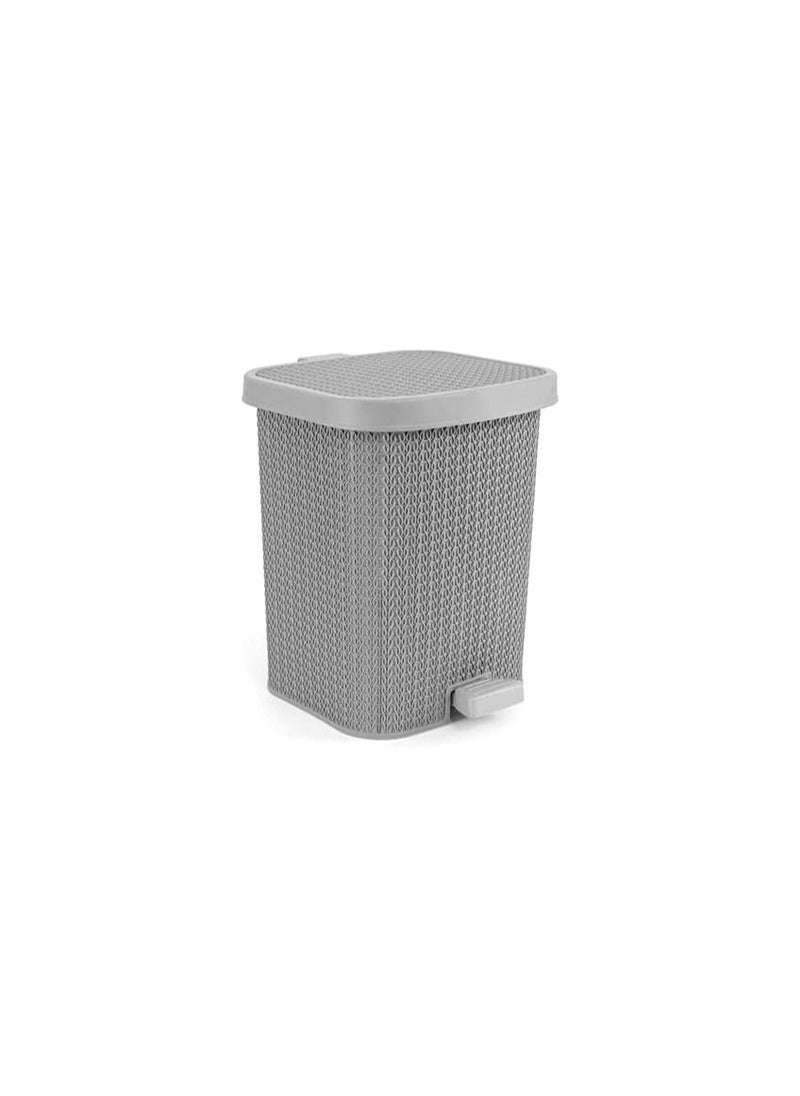 El Helal & Silver Star Palm trash can, medium size, gray 6221999653143  - Image 1