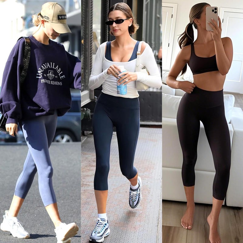 Bluemaple High Waisted Leggings for Women - Tummy Control Pants Non See Through Workout Soft Yoga Pants for Running Plus Size - Image 4