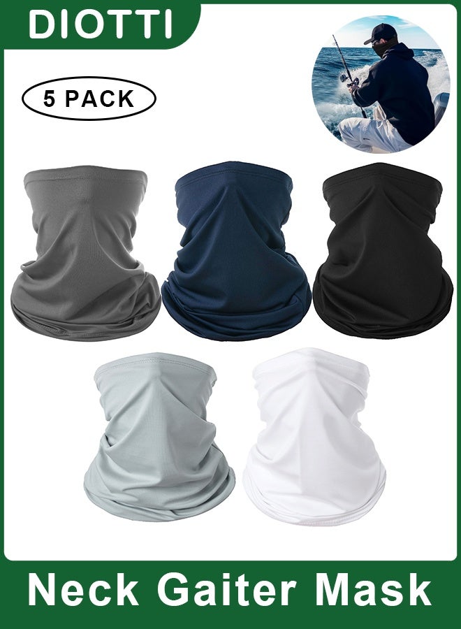 ديوتي عبوة من 5 أقنعة للوجه برقبة مُبرّدة للرجال والنساء، وشاح بالاكلافا للحماية من الشمس، مُسامي التهوية، بنسيج ماص للرطوبة، مناسب لصيد الأسماك، والمشي لمسافات طويلة، وركوب الدراجات، والرياضات الخارجية. - Image 1