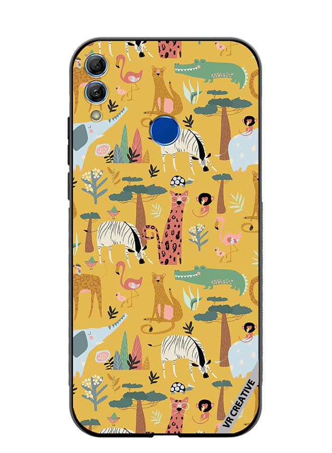 Protective Case Cover For Honor 10 Lite Animals In The Wild Design Multicolour