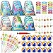 Realspring 91 Pcs Beach Pool Party Favors 9 Inch Beach Balls Bulk Summer Drawstring Backpack Bracelets Keychain Straws for Birthday Pool Party Supplies Goodie Bag StuffersEnjoy Summer - Image 3