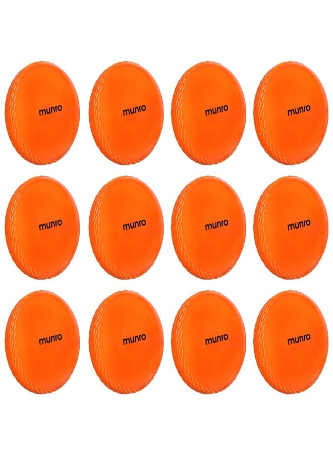MUNRO Synthetic Bounce Cricket Wind Ball, Practice/Competitive Match, PU Ball for Indoor & Outdoor, Cricket Ball, Training Balls for Beginners (Multicolor, Pack of 12) - Image 5