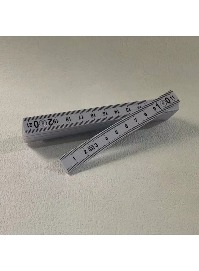1pc Durable Plastic Folding Ruler With Hot Printing Scale Compact Portable - Image 2