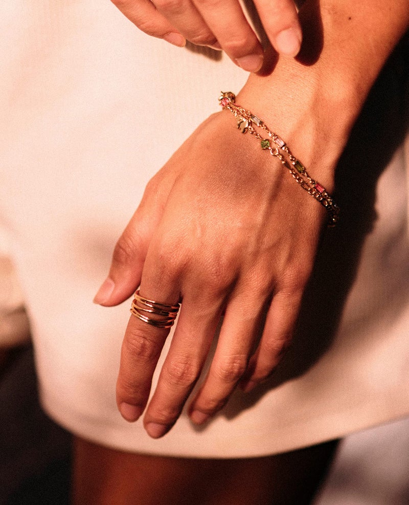 Barzel 18K Gold Plated Statement Ring For Women â€“ (Gold, 7) - Image 5