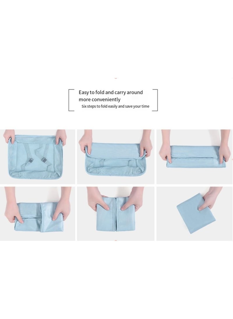 Generic Travel Storage Bags - Set of 8 Family Luggage Storage Bags, Mesh Breathable Travel Essential Bags Set Durable Travel Storage Bags for Suitcases  - Image 3