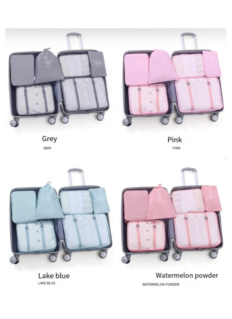 Generic Travel Storage Bags - Set of 8 Family Luggage Storage Bags, Mesh Breathable Travel Essential Bags Set Durable Travel Storage Bags for Suitcases  - Image 4