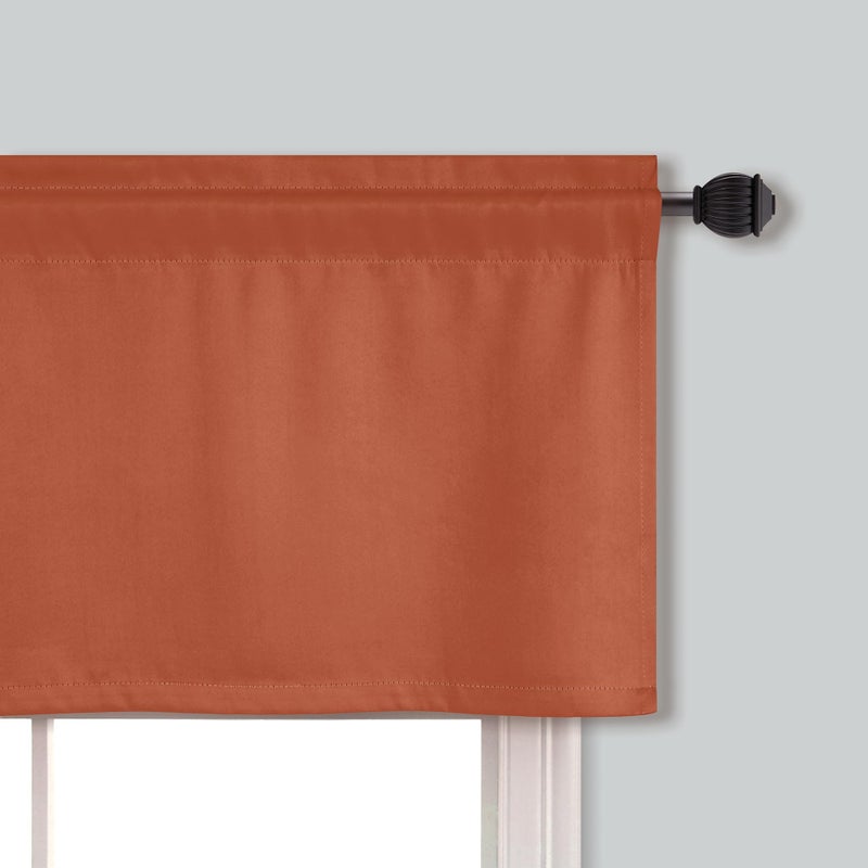 Mrs.Naturall Mrs.Naturall Boho Valance لنافذة المطبخ محترقة برتقالي الستائر لسقوط غرفة المعيشة 2 لوحات الطول 16 بوصة  - Image 4