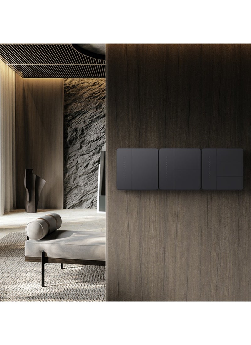 Aqara - Smart Wall Light Switch Z1 Pro Single Gang ,Apple Siri and Google Smart Home Support,Matter and Zigbee 3.0,Support Neutral and Non-Neutral,Black - Image 1