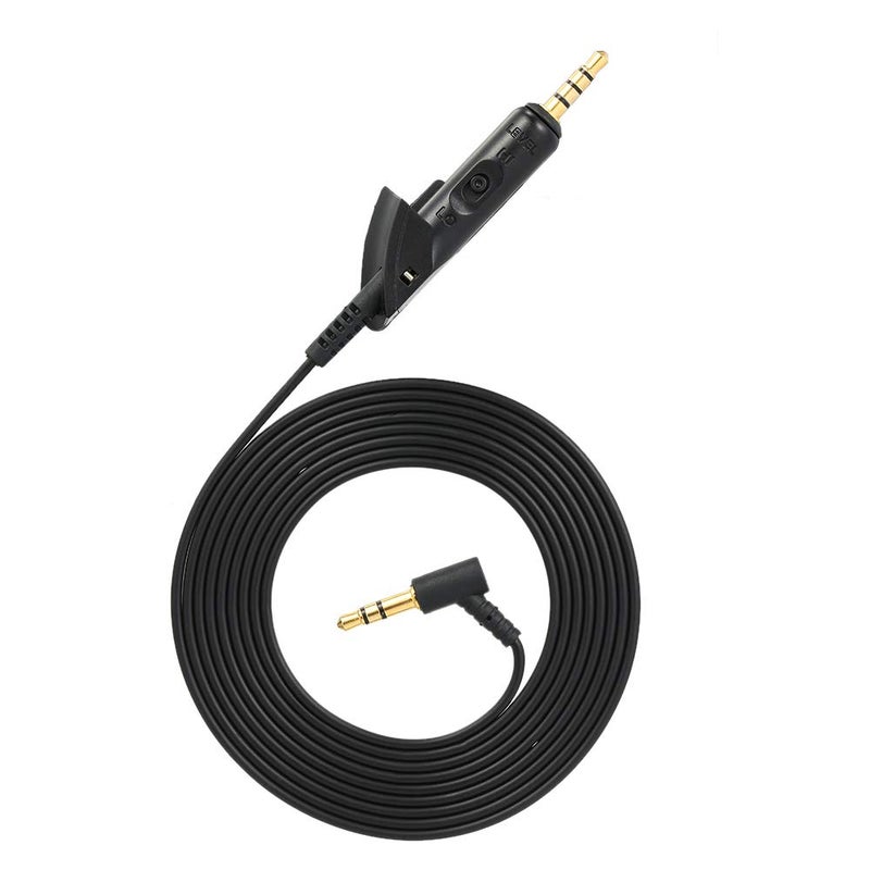 Lusgawer QC15 Cable Replacement Audio Extension Cord Compatible with Bose QuietComfort 15 QC15 Headphones (Black 6ft) - Image 1