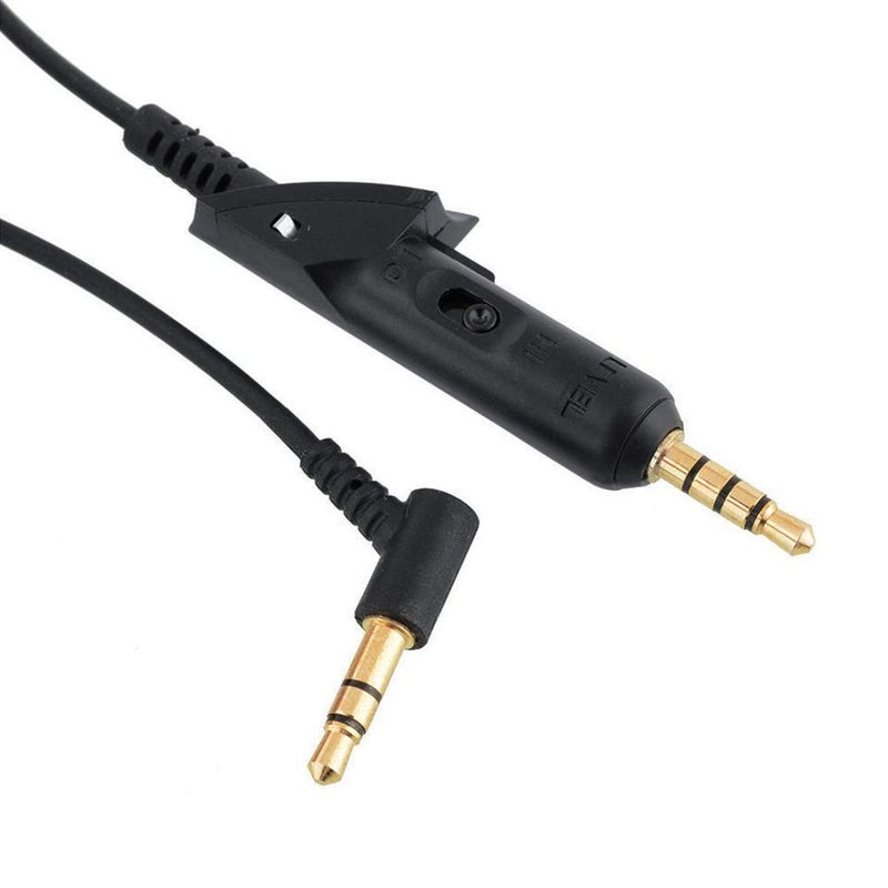 Lusgawer QC15 Cable Replacement Audio Extension Cord Compatible with Bose QuietComfort 15 QC15 Headphones (Black 6ft) - Image 4