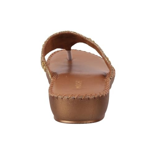 Mochi Women Antic Gold Ethnic and Comfortwear Chappal UK/6 EU/39 (44-99) - Image 5