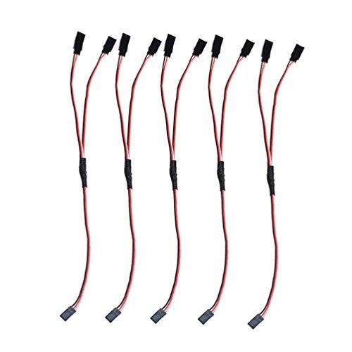 DYWISHKEY 30cm Servo Remote Control 1 to 2 Y Cables, Male to Female (5 PCS) - Image 1