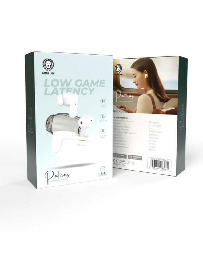 Green Lion Patras Wireless Earbuds - White - Image 2
