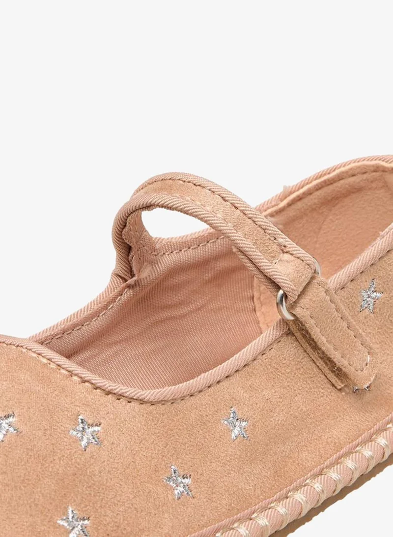 Flora Bella By Shoexpress Flora Bella Girls Star Embroidered Hook And Loop Mary Jane Shoes